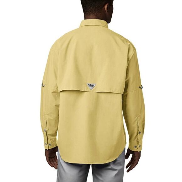 NWT Columbia Bahama II Long Sleeve Sunlit Yellow Button Down Shirt XXS - Picture 2 of 8